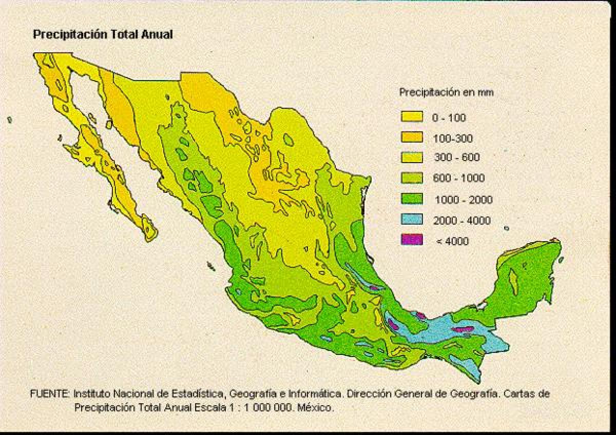 χάρτης καιρού για το Μεξικό