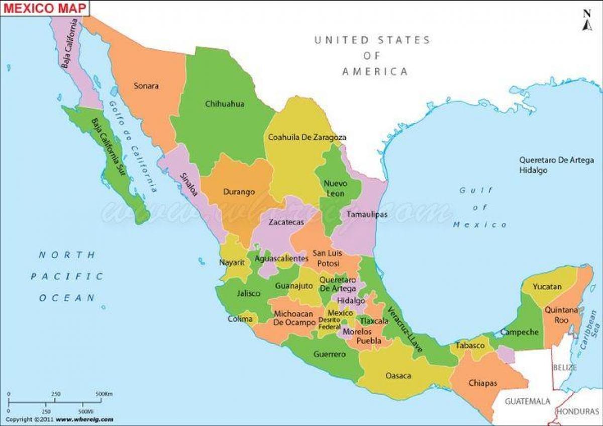 χάρτης Μεξικό μέλη