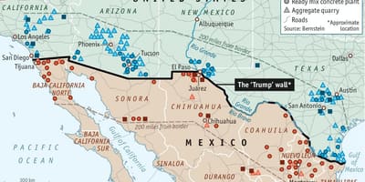 Χάρτης του Μεξικού τοίχο