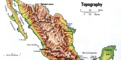 Μεξικό τοπογραφικός χάρτης