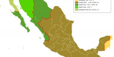 Ζώνη ώρας χάρτης Μεξικό